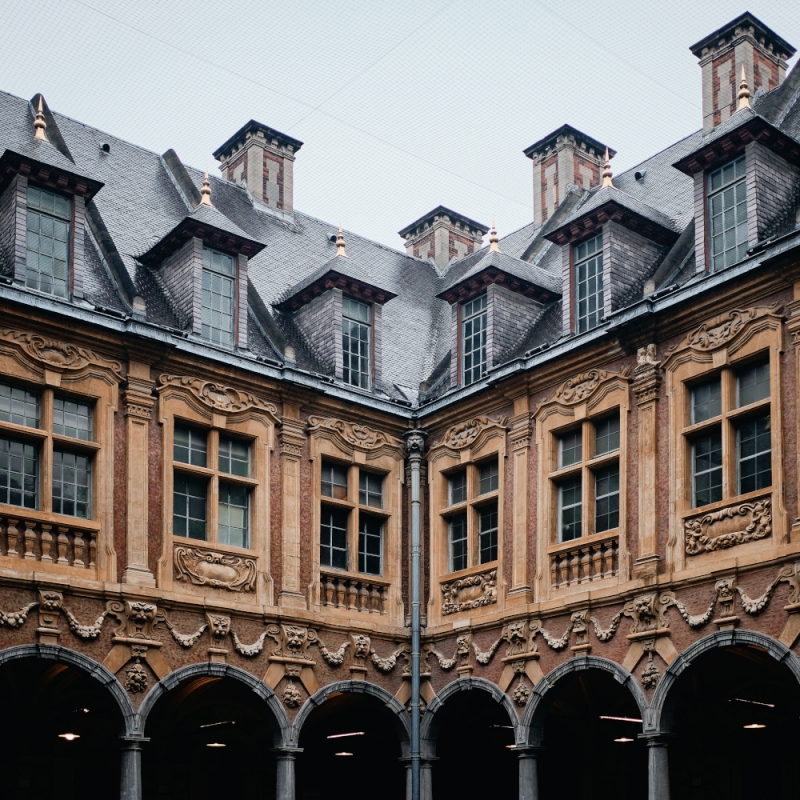 The famous historic Vieille Bourse in Lille in France